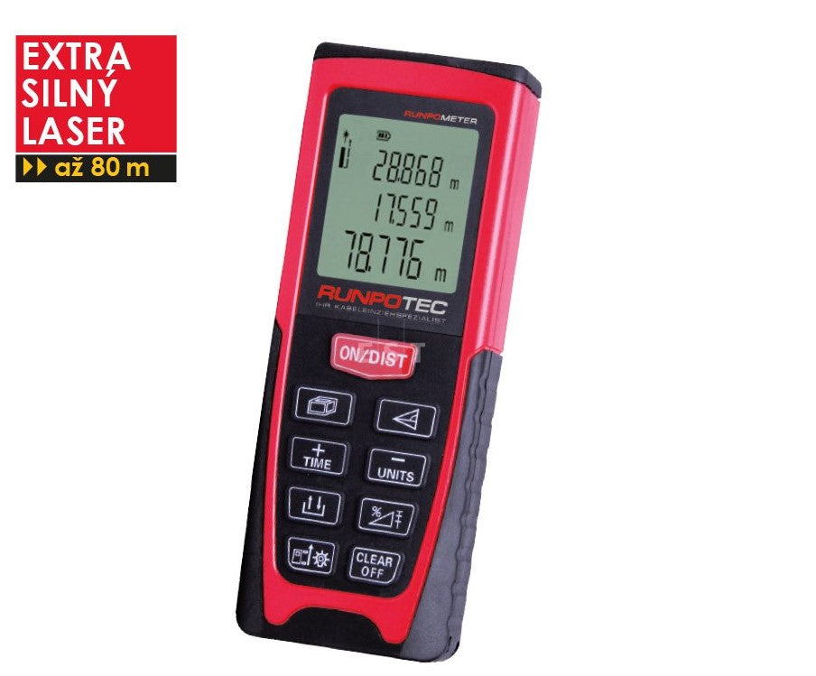 RUNPOTEC 10108 RM80 Laserový přístroj na měření vzdáleností RUNPOTEC 10108 RM80 Laserový přístroj na měření vzdáleností